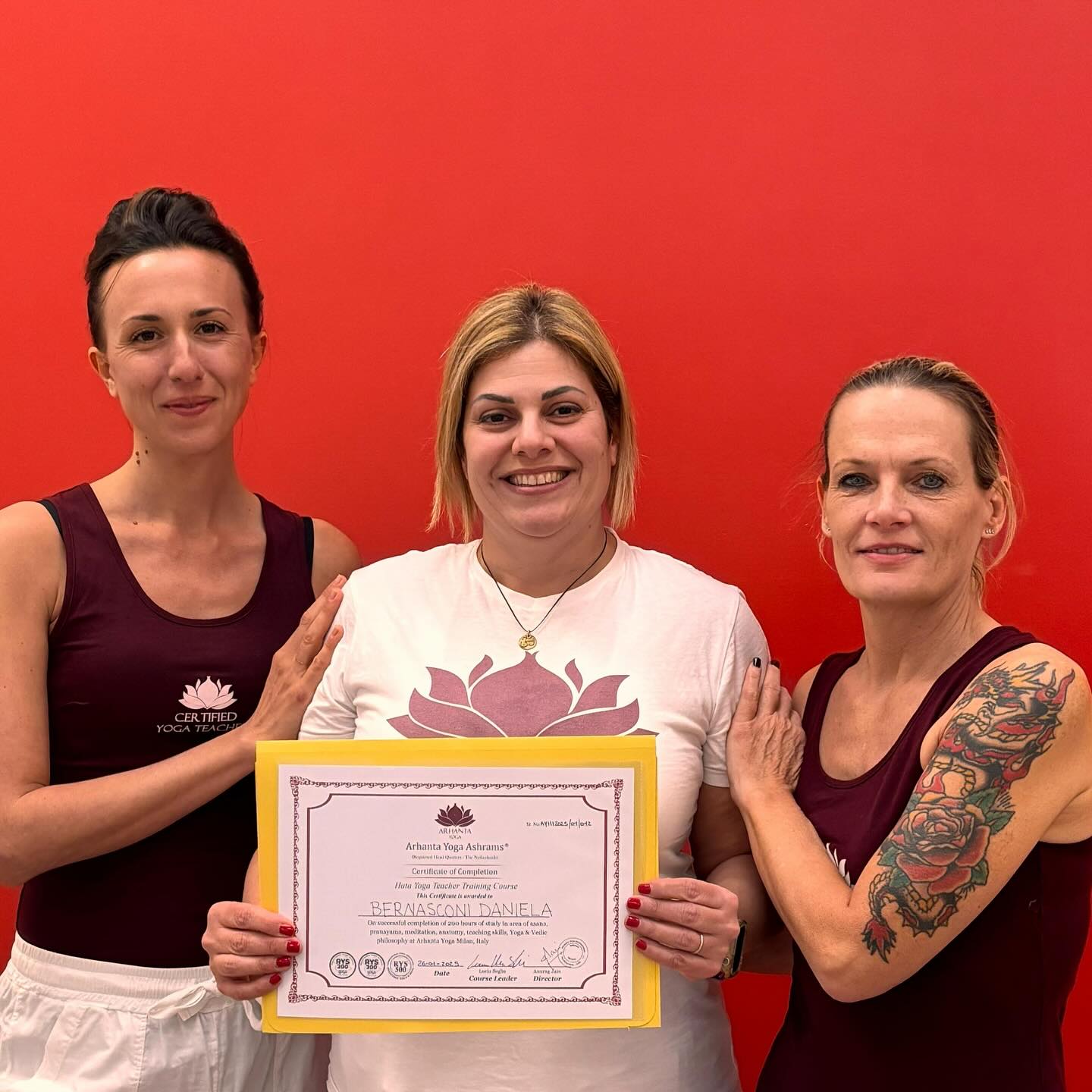 Qualifica Hata Yoga Teacher conferita da Arhanta Yoga Ashrams®
